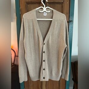 GAP Unisex Beige Cardigan Sweater